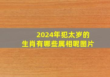 2024年犯太岁的生肖有哪些属相呢图片,2024化解破太岁最佳方法