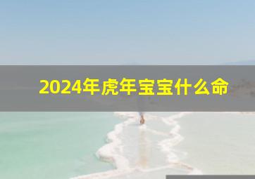 2024年虎年宝宝什么命,2024年宝宝什么命运