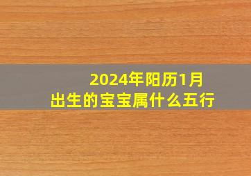 2024年阳历1月出生的宝宝属什么五行,2024年阳历1月出生的宝宝属什么五行属性