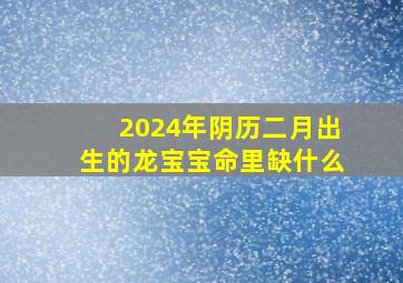 2024年阴历二月出生的龙宝宝命里缺什么,想生2024年2月的龙宝宝头年几月受孕