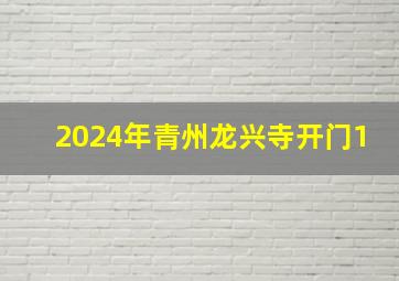 2024年青州龙兴寺开门1