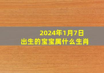 2024年1月7日出生的宝宝属什么生肖