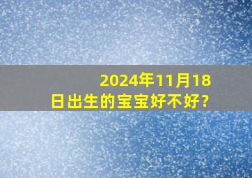 2024年11月18日出生的宝宝好不好？