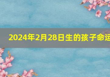 2024年2月28日生的孩子命运,2024年2月28日的后一天是几月几日