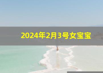 2024年2月3号女宝宝,2024年2月3日