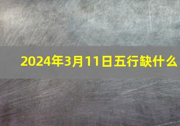 2024年3月11日五行缺什么