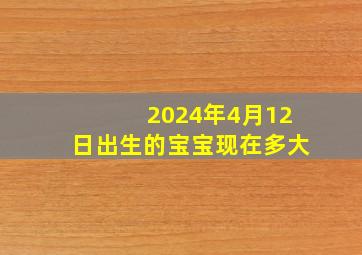 2024年4月12日出生的宝宝现在多大,2024年4月12日出生的宝宝现在多大了