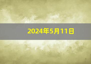 2024年5月11日,