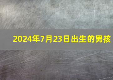 2024年7月23日出生的男孩