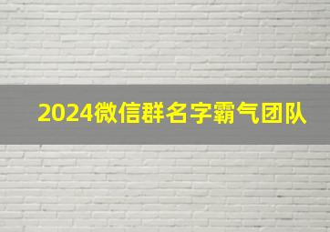 2024微信群名字霸气团队,2024微信群名字霸气团队