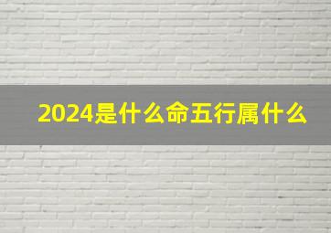 2024是什么命五行属什么