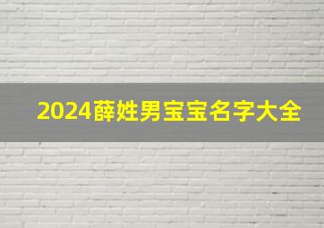 2024薛姓男宝宝名字大全,薛姓男孩起名好听时尚