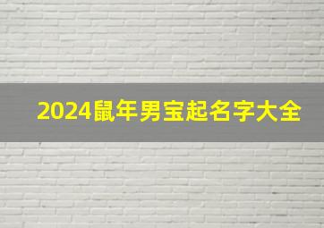 2024鼠年男宝起名字大全,2024年鼠年男宝宝取名