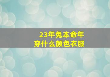 23年兔本命年穿什么颜色衣服,兔本命年戴什么颜色属兔的本命年幸运色是什么