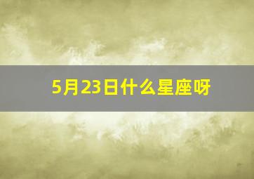 5月23日什么星座呀