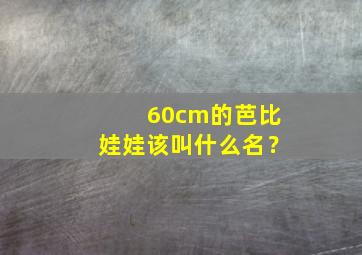 60cm的芭比娃娃该叫什么名？,60cm的芭比娃娃要多少钱呀?