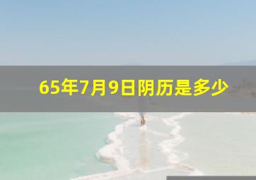 65年7月9日阴历是多少,1965年7月9日是什么星座