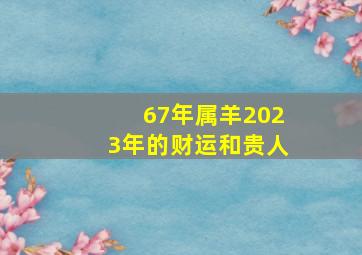 67年属羊2023年的财运和贵人,六七年女今年运势