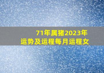 71年属猪2023年运势及运程每月运程女,1971年属猪人2023年全年运势女性