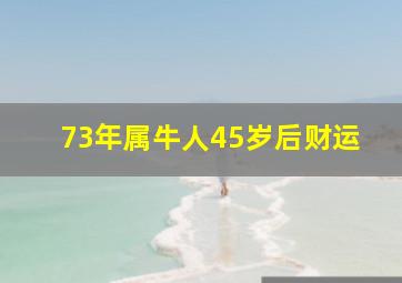 73年属牛人45岁后财运,73年生肖牛48岁以后运势