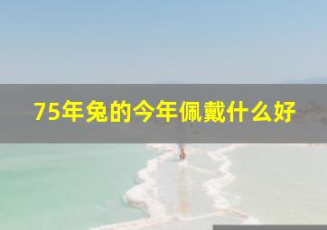 75年兔的今年佩戴什么好,75年属兔佩戴什么最好