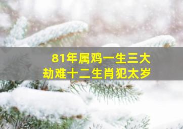 81年属鸡一生三大劫难十二生肖犯太岁,