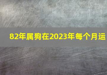 82年属狗在2023年每个月运,属狗2023年运程及运势详解2023年属狗人全年每月运势