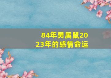 84年男属鼠2023年的感情命运