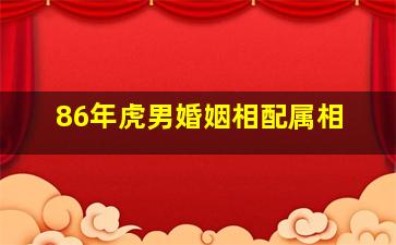 86年虎男婚姻相配属相,86年男属虎的属相婚配表