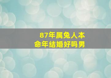 87年属兔人本命年结婚好吗男,87年兔的本命年