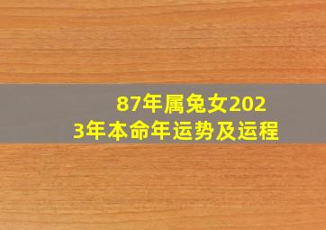 87年属兔女2023年本命年运势及运程,本命年运势:1987年属兔女2023年会有源源不断的好财运吗