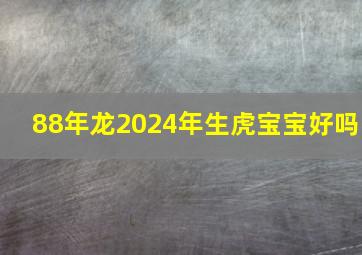 88年龙2024年生虎宝宝好吗