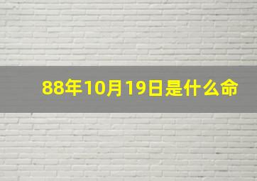 88年10月19日是什么命,88年10月19农历是什么星座