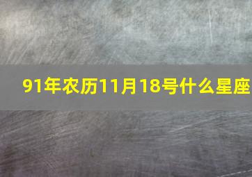 91年农历11月18号什么星座,91年农历十一月十一日出生的是什么星座