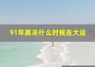 91年属羊什么时候走大运,91年属羊何时走大运2023年全体运势