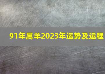 91年属羊2023年运势及运程,1991年的羊在2023年的运势怎么样