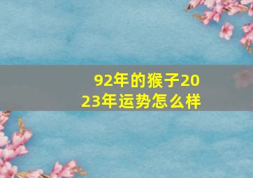 92年的猴子2023年运势怎么样,1992年出生属猴的2023年事业运势普普统统