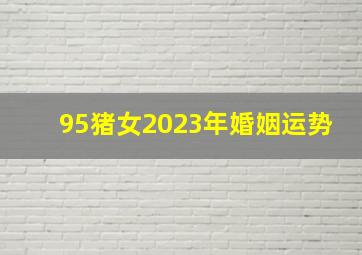 95猪女2023年婚姻运势,95年出生28岁属猪2023年全年运势桃花运旺