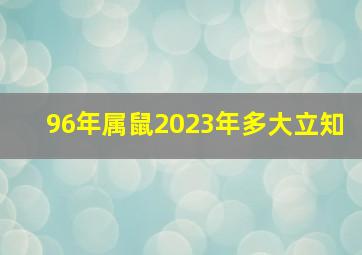 96年属鼠2023年多大立知,属鼠年龄查询表对照表对应岁数多大