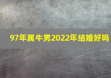 97年属牛男2022年结婚好吗,97年出生的属牛的男命2022虎年运气完整版