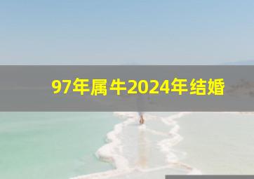 97年属牛2024年结婚,97年属牛2024年结婚大利月日子