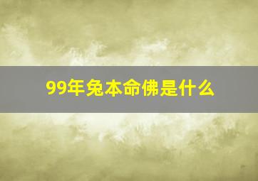 99年兔本命佛是什么