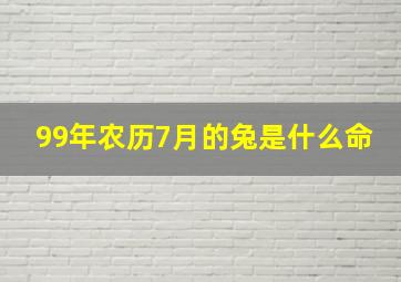 99年农历7月的兔是什么命,99年属兔几月命不好