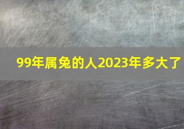 99年属兔的人2023年多大了,1999年属兔的往年多大2023年98虎多大