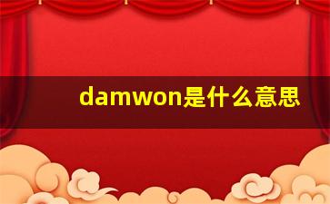 damwon是什么意思