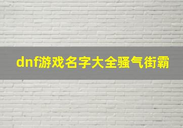 dnf游戏名字大全骚气街霸,dnf好听的游戏名字