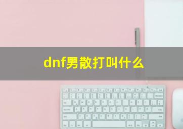 dnf男散打叫什么,dnf男散打手感怎么样