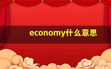 economy什么意思,economy的形容词是什么