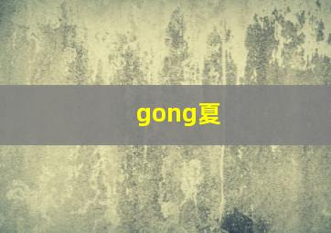 gong夏,