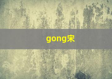 gong宋,